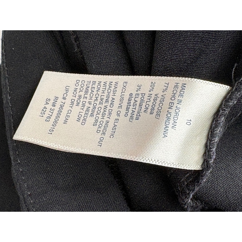 Rafaella Comfort Bermuda Shorts Black Stretch Pull On Silver Ring Size 10 - Picture 5 of 5